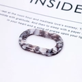 Détails de composants de bijoux ovales en résine marbrée grise pour boucles d'oreilles DIY - Motif de Marbre Gris (4#)