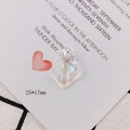 Macro detail of iridescent acrylic flower petal pendant for DIY jewelry, size 25x17mm - 25*17mm Irregular Shape (3#)