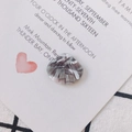 Detailed view of shell-shaped acetate charms with marble texture for DIY jewelry making - 3# Gray Marble Pattern