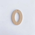 Ovaler beigefarbener Acryl-Anhänger mit Rattan-Struktur für DIY-Ohrringe und Schmuckherstellung - 14# Beige