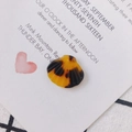 Tortoiseshell patterned shell-shaped pendant for DIY earrings and handmade jewelry - 1# Tortoiseshell