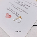 Detail of 17x11mm transparent resin ear clip converter with gold spiral and pearl - Pearl Gold Earring Converter (3#)
