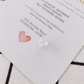 Chiusura per orecchini in silicone trasparente con disco a cuore dorato per fai da te - Bianco K (10#)