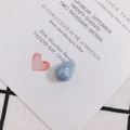Close-up of light blue teardrop faux pearl bead with pre-drilled hole for DIY jewelry - Sky Blue