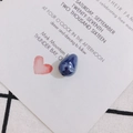 Detail of dark blue teardrop pearl bead with glazed finish for DIY jewelry making - Navy Blue