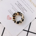 Détails des composants de boucles d'oreilles ronds en fausse fourrure léopard pour bijoux - Léopard Marron Jaune Noir (KP2704-8#)