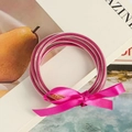 Rosa Glitzer-Gelee-Armband mit weicher Satinschleife für modische Frauen-Accessoires - Fuchsia