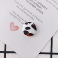 Accessorio per orecchini a bottone rotondo in tessuto leopardato per gioielli fai-da-te - M / Stile 1