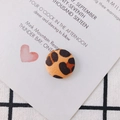 Accessorio per orecchini rotondo in tessuto leopardato su carta decorativa - M / 2#