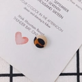 Bottoni rotondi rivestiti in tessuto leopardato per creazione gioielli fai-da-te - S / 5#