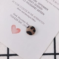 Accessorio con stampa leopardata, bottone tondo rivestito in tessuto da 12mm - S / Taglia 8