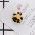 Bottone rotondo in tessuto leopardato per accessori di orecchini fai da te - L / Taglia 9