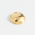 Minimalist disc brooch in 18K gold plated stainless steel with hammered texture surface - Gold (YLXZ-0009-Gold)