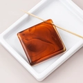 Square amber tortoiseshell resin bead accessory with polished finish for DIY crafts - Single / 1# (Amber Tortoise)