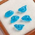 Sky blue translucent bird glass beads for DIY jewelry making on rustic linen base - 1 Piece / Sky Blue (5#)