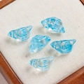 Light blue Czech glass bird beads for DIY jewelry making, five pieces on canvas background - 1 Piece / Light Blue (6#)