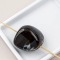 Irregular dark resin bead with marble texture and large hole for DIY jewelry making - Black Gray Clouds (5#)