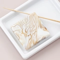 Square resin bead with marble texture in cream and brown for DIY jewelry making - Single / 7# (Creamy White Quicksand)