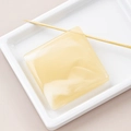 Translucent pale yellow square resin bead with smooth edges and faux agate pattern - Single / 8# (Pale Yellow)