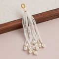 Pendentif gland en perles blanches fait main avec boucle dorée pour bijoux DIY - Pendentif à Gland (kp6695) / Blanc (8#)