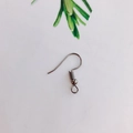 Polished silver alloy DIY fish hook earrings with coil and bead for jewelry making - Bright Silver