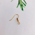 Golden plated metal earring hooks with spring and ball detail for DIY jewelry making - Light gold