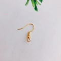 Polished golden fish hook earrings parts for DIY jewelry making with spring detail - Rose Gold