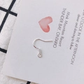 Macro shot of silver S925 hallmark on a DIY metal earring hook accessory - 1#-Silver