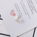 Transparent fan-shaped crystal charm with gold metal frame for DIY jewelry - White