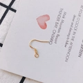 Detailed view of an S925 stamped gold-plated earring hook for DIY jewelry making - 4#-Gold