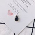 Water drop black crystal pendant with gold plating for DIY jewelry making and crafts - Black