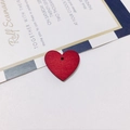 Red heart-shaped wooden pendant with natural grain and single hole for DIY jewelry making - Red