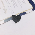 DIY black heart-shaped wooden earring pendant with visible natural grain and hole - Black