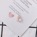 Pink faceted crystal teardrop pendant charm with silver alloy frame for DIY jewelry - Light Purple