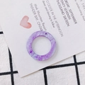 Purple marble pattern acrylic ring pendant with glitter for DIY earring making - Ring / Purple Marble Ring (1#)