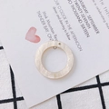 DIY acetate resin ring pendant in pearl beige finish for handmade earring crafting - Ring / Light Beige Pearl Ring (2#)