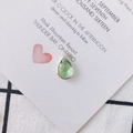 DIY emerald green crystal teardrop pendant with gold-plated trim for jewelry making - Grass Green