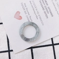 Gray marble acrylic hoop pendant with silver glitter for DIY jewelry making - Ring / Gray Marble Ring (3#)