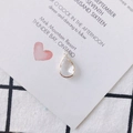DIY teardrop crystal pendant with gold metal frame and faceted transparent finish - White