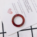 Colgante de anillo acrílico carey con purpurina para fabricación de joyas DIY - Anillo Texturizado Marrón Rojo Oscuro (5#)