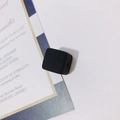 Cuenta de cubo de silicona negra mate con orificio para joyería de bricolaje - Negro