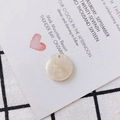 Colgante redondo de acrílico blanco lechoso con textura de nube para hacer pendientes - Rebanada Redonda Nube Blanco Leche (8#)