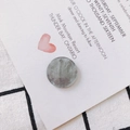 Colgante redondo de acetato con textura mármol gris y purpurina plateada para joyería DIY - Rebanada Redonda de Mármol Blanco Roto (9#)