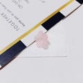Pink translucent resin flower charm bead with five petals for DIY jewelry making - Pink