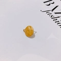 DIY matte gold hammer texture earring base with loop attachment for jewelry making - Round Hammered Style (2#)