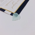 Frosted mint green resin maple leaf pendant accessory for DIY jewelry making - Sea Blue