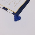 Deep blue frosted maple leaf resin pendant with leaf vein texture for DIY jewelry - Blue