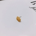 Golden square stud earring with textured grid pattern and matte finish DIY accessory - Argyle Square Style (6#)