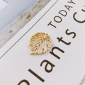 Golden hollow leaf-shaped alloy pendant accessory with small hanging hole for DIY jewelry - Hollow Leaf Style (2# Leaf)