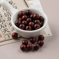 Deep red 10mm round wooden beads with fine grain texture for DIY bracelet jewelry - 1 Piece Pack / Blood Sandalwood
